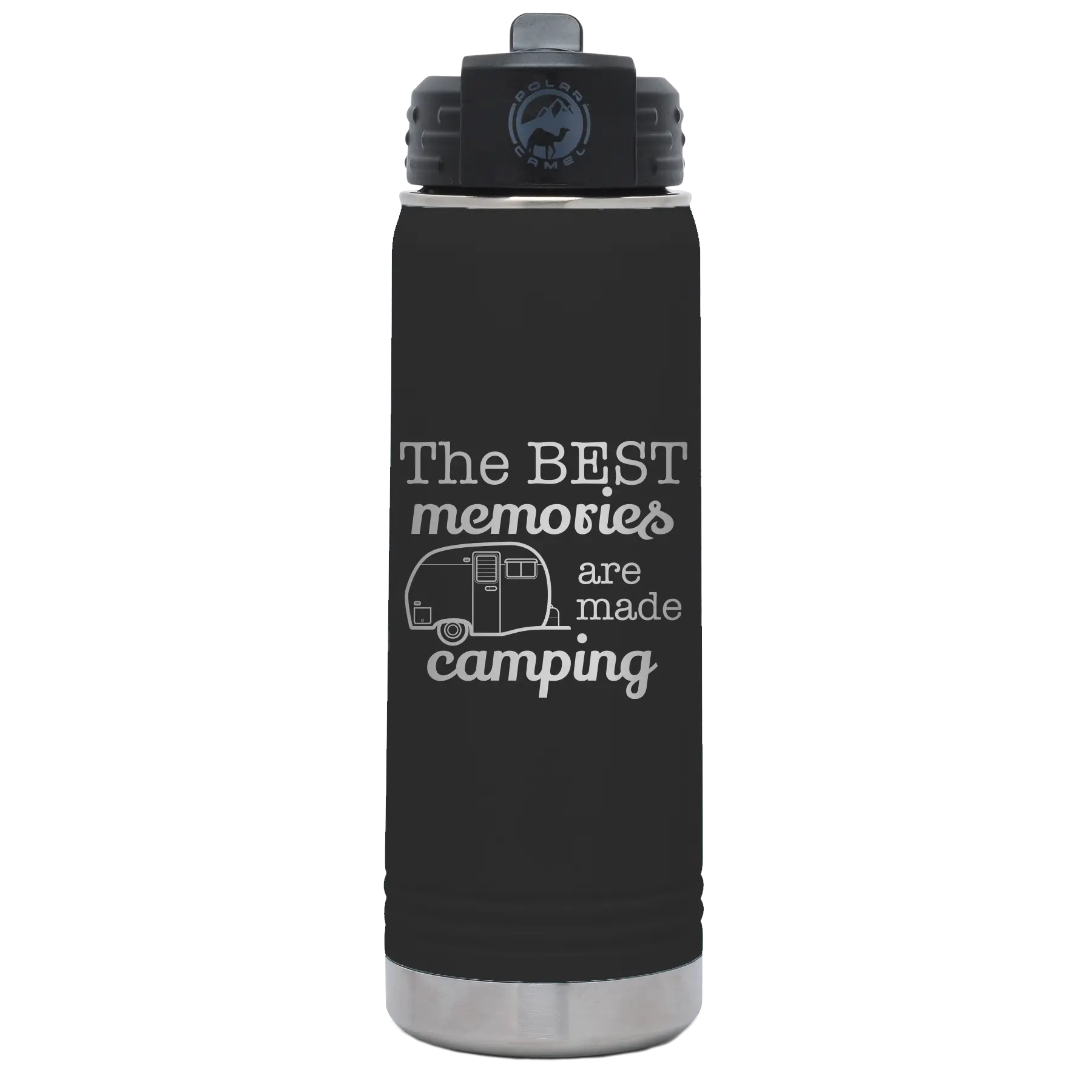 Camping 20 oz Water Bottle | Black
