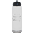 Camping 20 oz Water Bottle | White