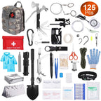 125Pcs Survival Kits Professional Emergency Survival Gear Tactical First Aid Kit Supplies for Outdoor Adventure Camping Hiking Hunting