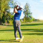 40 Inch Golf Swing Trainer Aid with Weighted Head for Grip Rhythm Balance