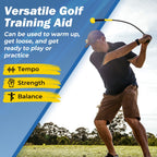 40 Inch Golf Swing Trainer Aid with Weighted Head for Grip Rhythm Balance