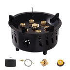 Camping Gas Burner 7-Core Strong Fire Power Portable Cassette Stove Carrying Bag Outdoor Camping Hiking fishing Supplies