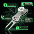 Foldable 5-in-1 Divot Tool with Magnetic Ball Marker