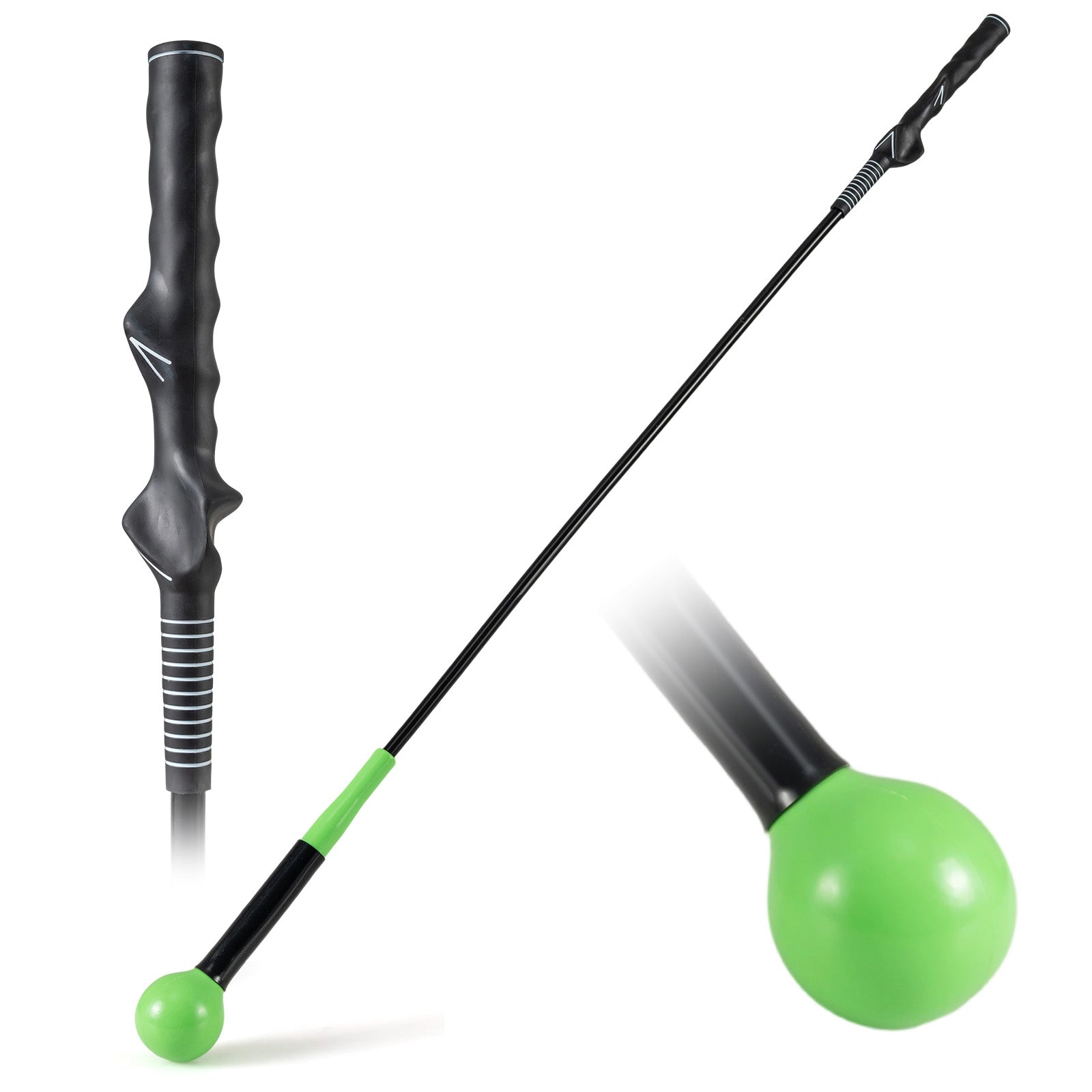 Golf Swing Trainer Aid 47inch/40inch/31.5inch Warm-up Practice Stick with Weighted Head for Grip