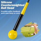 Golf Swing Trainer Aid 47inch/40inch/31.5inch Warm-up Practice Stick with Weighted Head for Grip