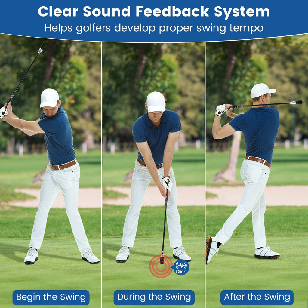 Golf Swing Trainer Click Stick Swing Training Aid for Speed Flexibility Balance