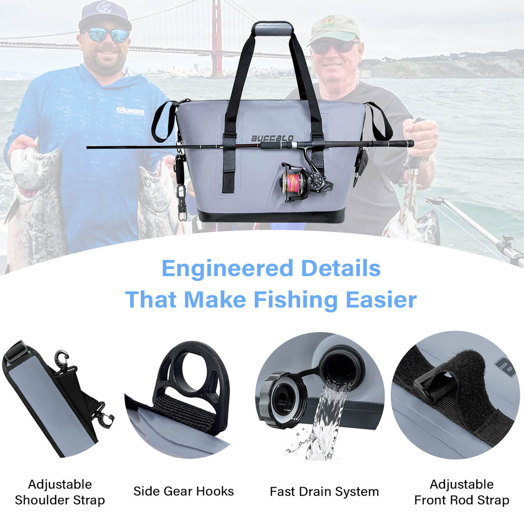 37QT Seamless Insulated Fish Cooler Bag
