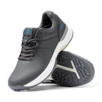 FitVille Wide Men's Golf Shoes Water Resistant Professional Golfing Sneakers Outdoor Spiked Golf Sports Shoes for Men Relif Pain