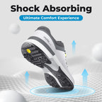 FitVille Wide Men's Golf Shoes Water Resistant Professional Golfing Sneakers Outdoor Spiked Golf Sports Shoes for Men Relif Pain