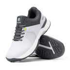 FitVille Wide Men's Golf Shoes Water Resistant Professional Golfing Sneakers Outdoor Spiked Golf Sports Shoes for Men Relif Pain