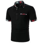 Cool Polo Men Shirt Nice Short Sleeve Polo Shirt Contrast More Color Polo New Clothing Summer Streetwear Casual Fashion Men Tops Men's Golf Polo Shirt Short Sleeve Tactical Polo Shirts Slim Fit Casual Tennis T-Shirt