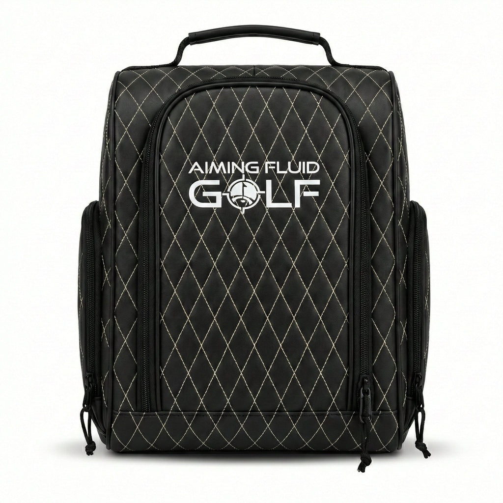 Premium Golf Shoe Bag – Vented Synthetic Leather Shoe Storage